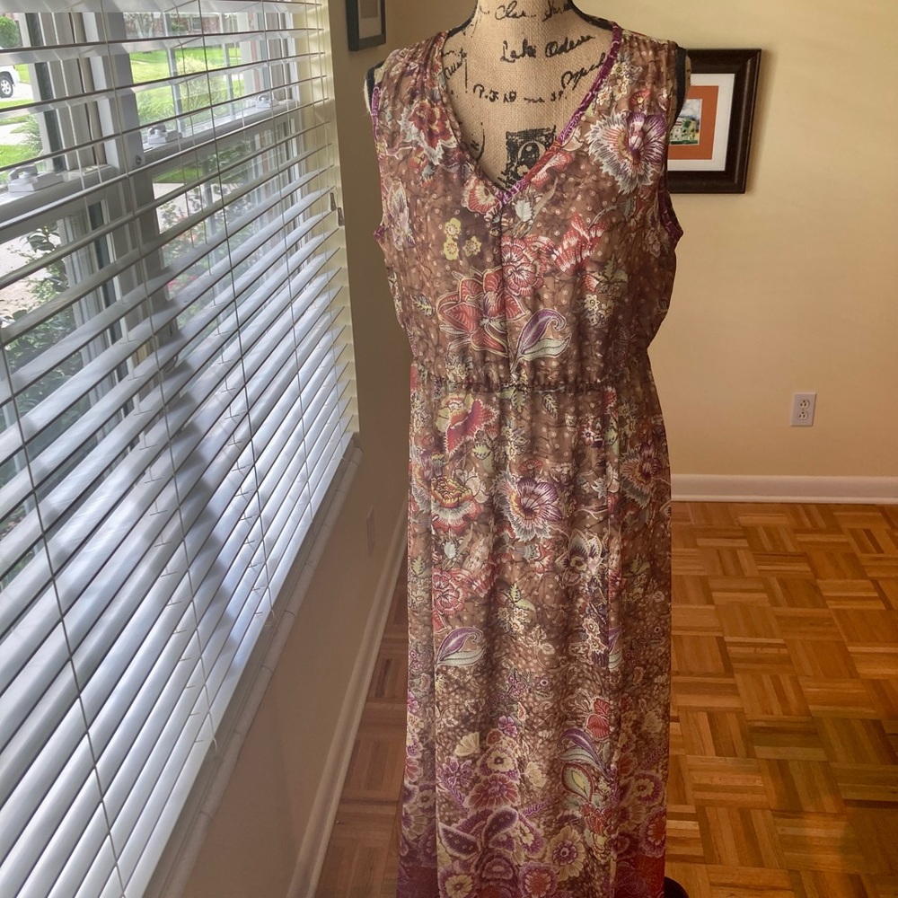 Chico’s floral maxi dress